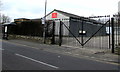 SU1484 : Army Reserve Centre entrance gates, Swindon by Jaggery