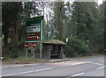 Bus stop and shelter on Old Rufford Road (A614)