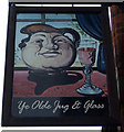 Sign for the Ye Olde Jug & Glass, Edwinstowe