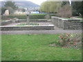 Flower beds in Bailey Park in Abergavenny