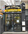 TQ2081 : Barber's shop, Horn Lane, North Acton by David Hawgood