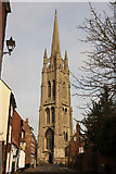 TF3287 : St.James' church spire by Richard Croft