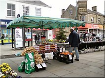 SJ9494 : Vegetable stall on Hyde Market by Gerald England