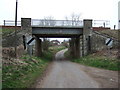 Railway bridge crossing Bescar Lane