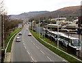 A4059 bypasses Aberdare town centre