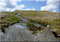 SN8067 : Ancient road and ford east of Llyn Teifi, Ceredigion by Roger  D Kidd