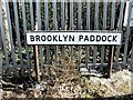 TQ7768 : Vintage street nameplate, Brooklyn Paddock, Gillingham by Chris Whippet