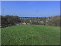 SK0581 : View W to Chapel Milton Railway Viaducts by Colin Park