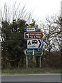 TM4171 : Roadsigns on the A12 London Road by Geographer