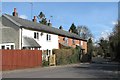 Whittlesford: cottages on the corner of Newton Road