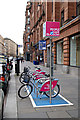 NS5965 : Nextbike Glasgow cycle hire point: Merchant Square by Thomas Nugent