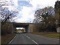 SK3479 : B6056 minor road under A61 Dronfield bypass by Steve  Fareham