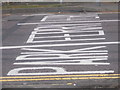 Sandbanks: lane markings on the ferry approach