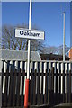 Oakham Station sign