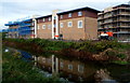 Canalside house construction, Bridgwater