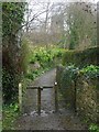 Turnstile on footpath to church