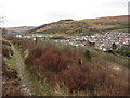 Footpath above Ton Pentre in the Rhondda Fawr valley