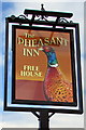 Pheasant Inn name sign, Toddington