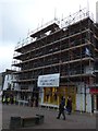 Scaffolding on a building in Main Street