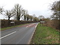 TM2463 : Entering Earl Soham on the A1120 Saxtead Road by Geographer