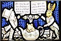 Alice in Wonderland stained glass window, Mad Hatter, All Saints Church Daresbury