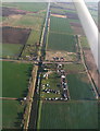 Brandy Wharf, B1205 crossing New River Ancholme: aerial 2015