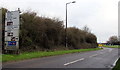 Destinations sign on the western approach to Llantwit Major