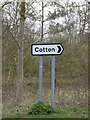TM0666 : Roadsign on Parker's Road by Geographer