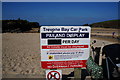 Sign at Trevone Bay car park