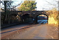 Railway bridge over road and river, Tisbury