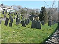 The churchyard and ruin of the Holy Cross of St David