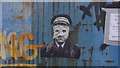 Graffiti - traffic warden mural.