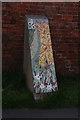 Mosaic on a wall buttress in High Street, Bassingham