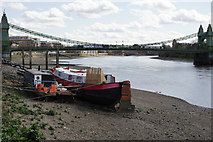 TQ2278 : View Towards Hammersmith Bridge by Peter Trimming