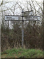 TM0263 : Roadsign on Haughley Road by Geographer
