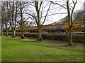 NY9265 : Freight train approaching Hexham station by Oliver Dixon