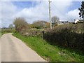 Minor road passing Hamberhayne Farm