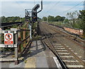 Railway station signal MS4115 near a viaduct, Wilmslow