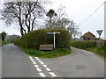 Road junction off New Sidmouth Road, Colyton