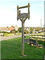 Nether Broughton village sign, Middle Lane