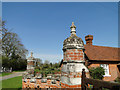 Finials on the gate posts at Thelveton Hall