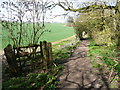 Redundant gate on the public footpath around the western side of Wain Wood, Preston