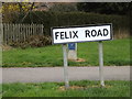 TM0659 : Felix Road sign by Geographer