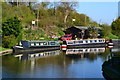 Narrowboats moored just east of Barnton Tunnel