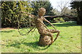 SJ6781 : Fairy sitting on a toadstool at Arley Hall by Jeff Buck