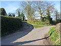 Track and lane junction at Wallhill