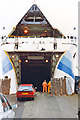 Driving into the bowels of Rosslare Ferry at Pembroke Dock, 1993