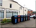 Packington Place recycling bins, Royal Leamington Spa