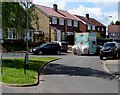 Wastesavers recycling lorry in Pinewood Close, Malpas, Newport