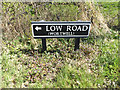 TM2683 : Low Road sign by Geographer